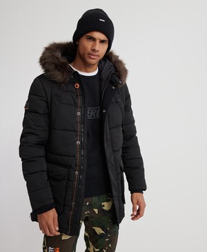 Superdry Chinook Parka Férfi Kabát Fekete | GHABU8621